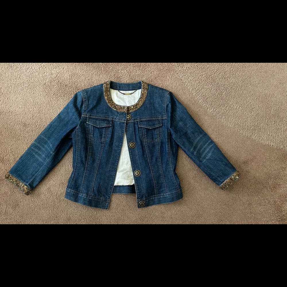Elie Tahari Denim Jean Jacket M